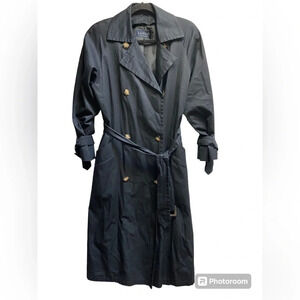 Sanyo black  belted trench jacket 22” PTP (M/L)